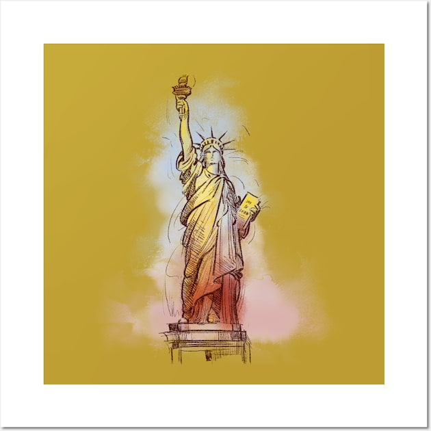 Lady Liberty Wall Art by Peter Awax